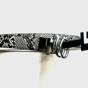 INC Reversible Snake Print Belt